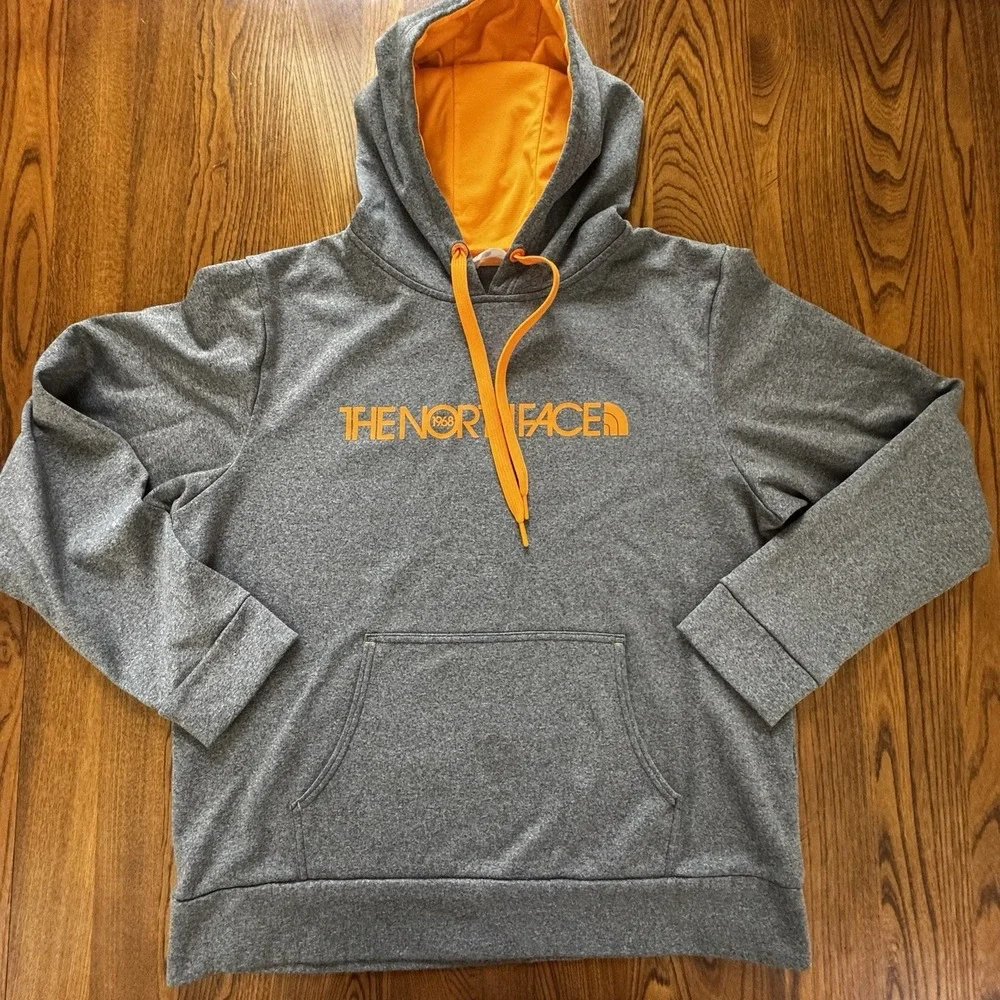 The North Face‎ Grey Orange Pullover Hoodie Men's Size L